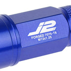 20Pcs J2 7075 Forged Aluminum M12x1.25 Open-End Lug Nut Kit w/ Adapter Blue