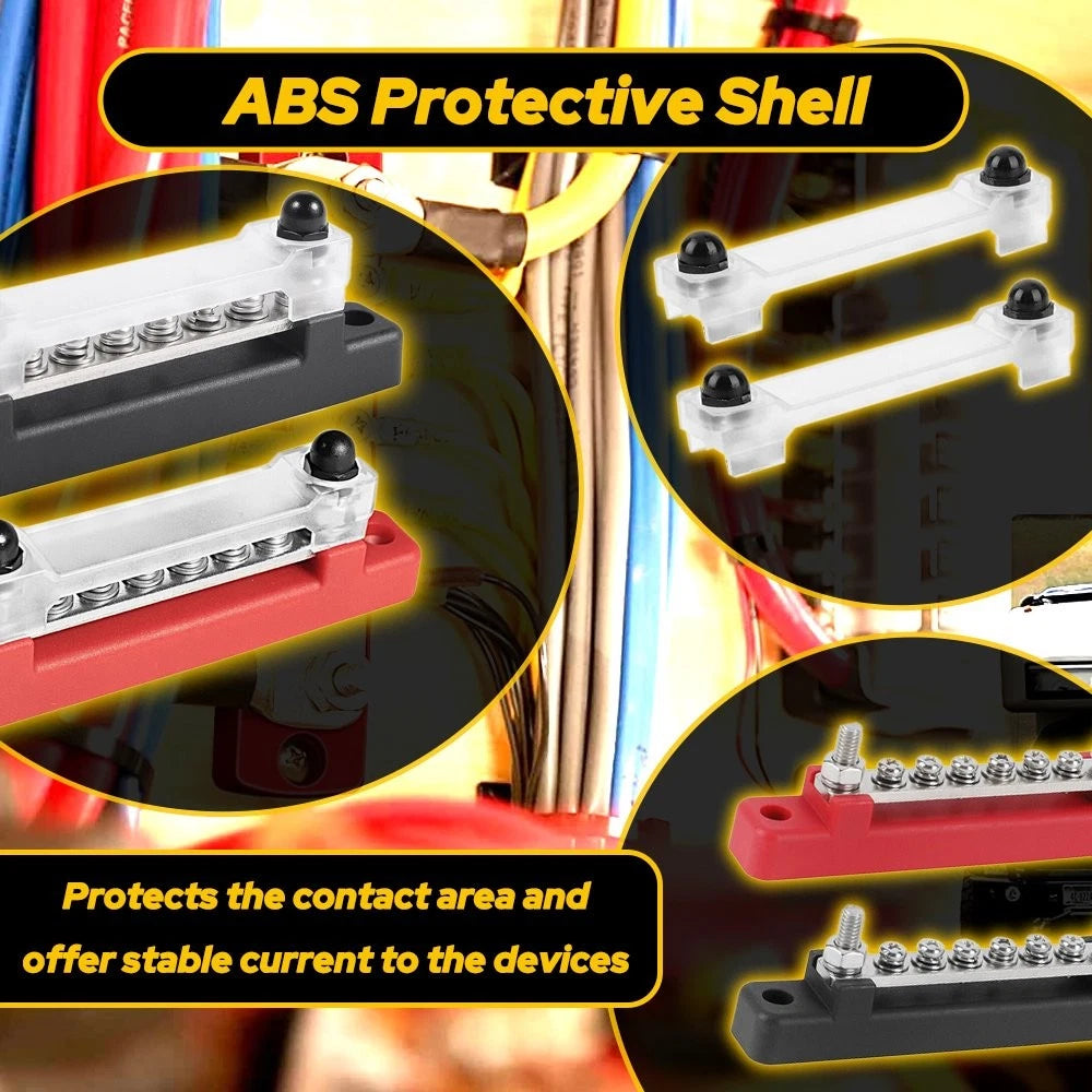 Power Bus Distribution Bar Terminal for Car Boat (150A, 6 Way)