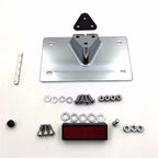 Chrome Layback License Plate Mounting Kit for Harley SuperLow XL883L (2011–2016)