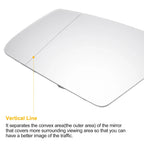 Left Side White Mirror Glass w/ Back Heated for Mercedes-Benz S/C/E-Class (2003-2018)