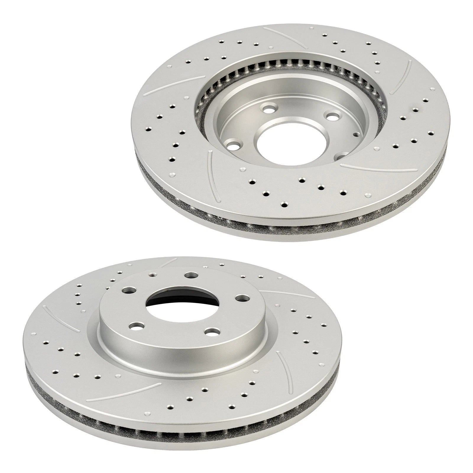 2x Front Drilled Slotted Brake Rotors for Mazda CX-5 (2013–2015)