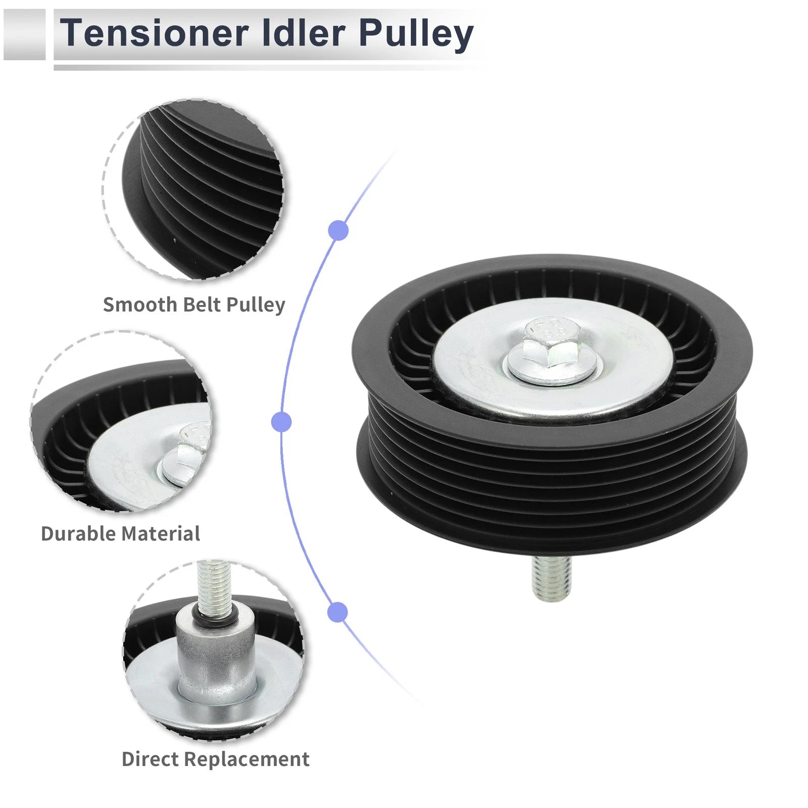 Drive Belt Idler Pulley for Ford Ranger (2011–2017) No.532090910/BK3Q6C344BA