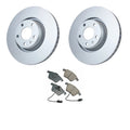 Front Rotors & Akebono EURO Ceramic Brake Pads Kit for Audi A6 Quattro (2005–2011)