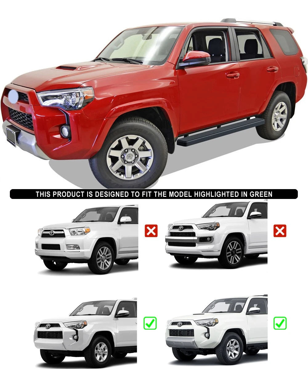 Running Boards for Toyota 4Runner SR5 (2014-2024) Matte Black 5 Inch