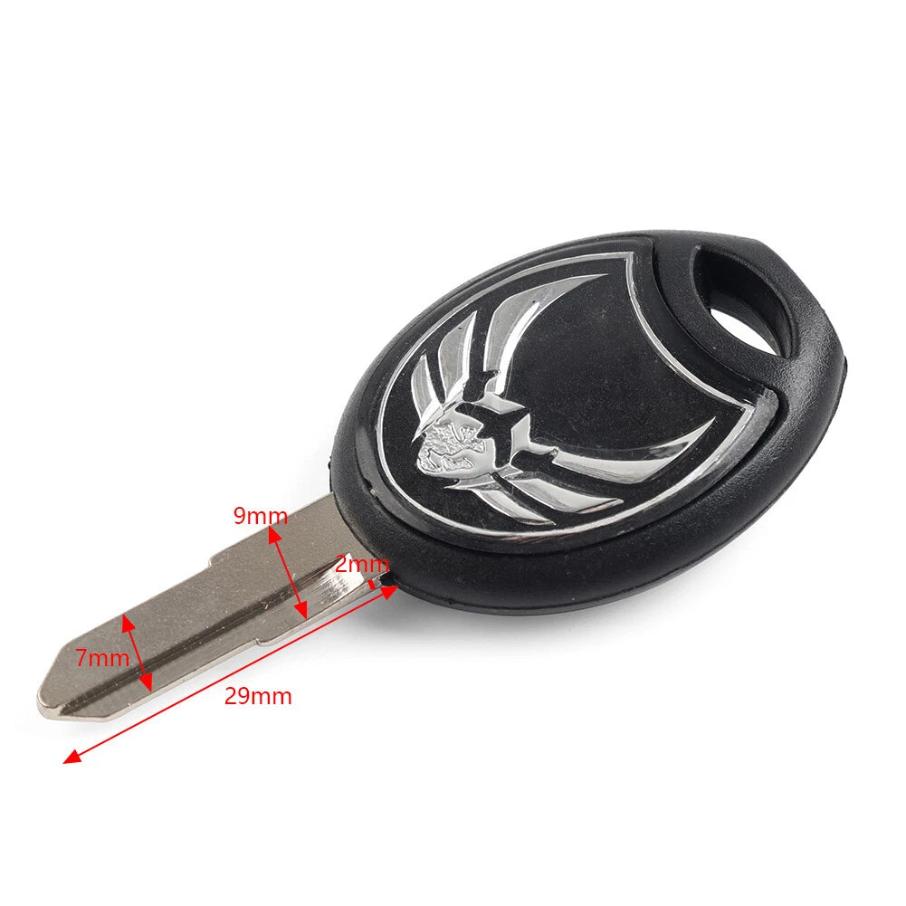 1pc Black Uncut Blade Blank Key for Honda NRX 1800 Valkyrie Rune (1997–2003)