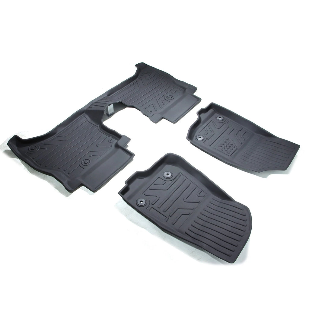 Set of 3 All Weather Floor Mats for Jeep Wrangler Gladiator (2020–2025)