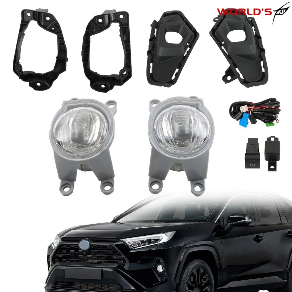 Pair LED Fog Lights for Toyota RAV4 (2023–2024) with Wiring & Switch