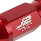Set of 20 J2 7075 Forged Aluminum M12x1.5 Open-End Lug Nuts for Universal