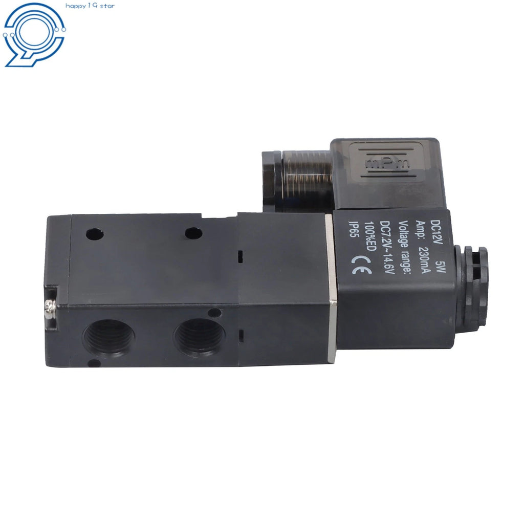 3 Way 2 Position Solenoid Valve for Pneumatic System (12V DC)