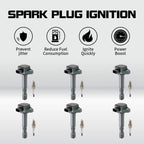6X Ignition Coil & Spark Plug for Honda Accord Acura TL (2003–2007) UF400