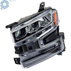 LED Headlight for Silverado 1500 (2019-2020) Black Housing Clear Driver Side