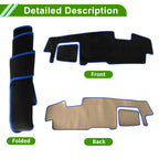 Dashboard Cover for Suzuki Spacia Gear MK53S (2017–Current) Black Blue Flannel