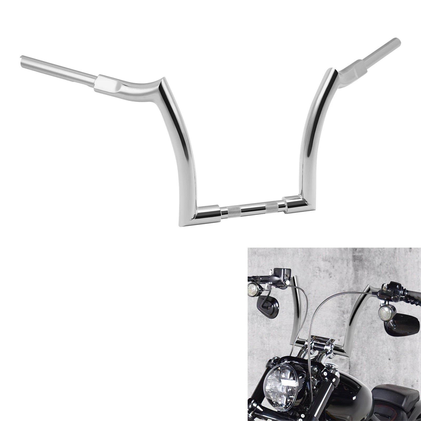 Chrome 12.55" Rise Ape Hanger Handlebar for Harley Heritage Softail Slim (2016–2023)