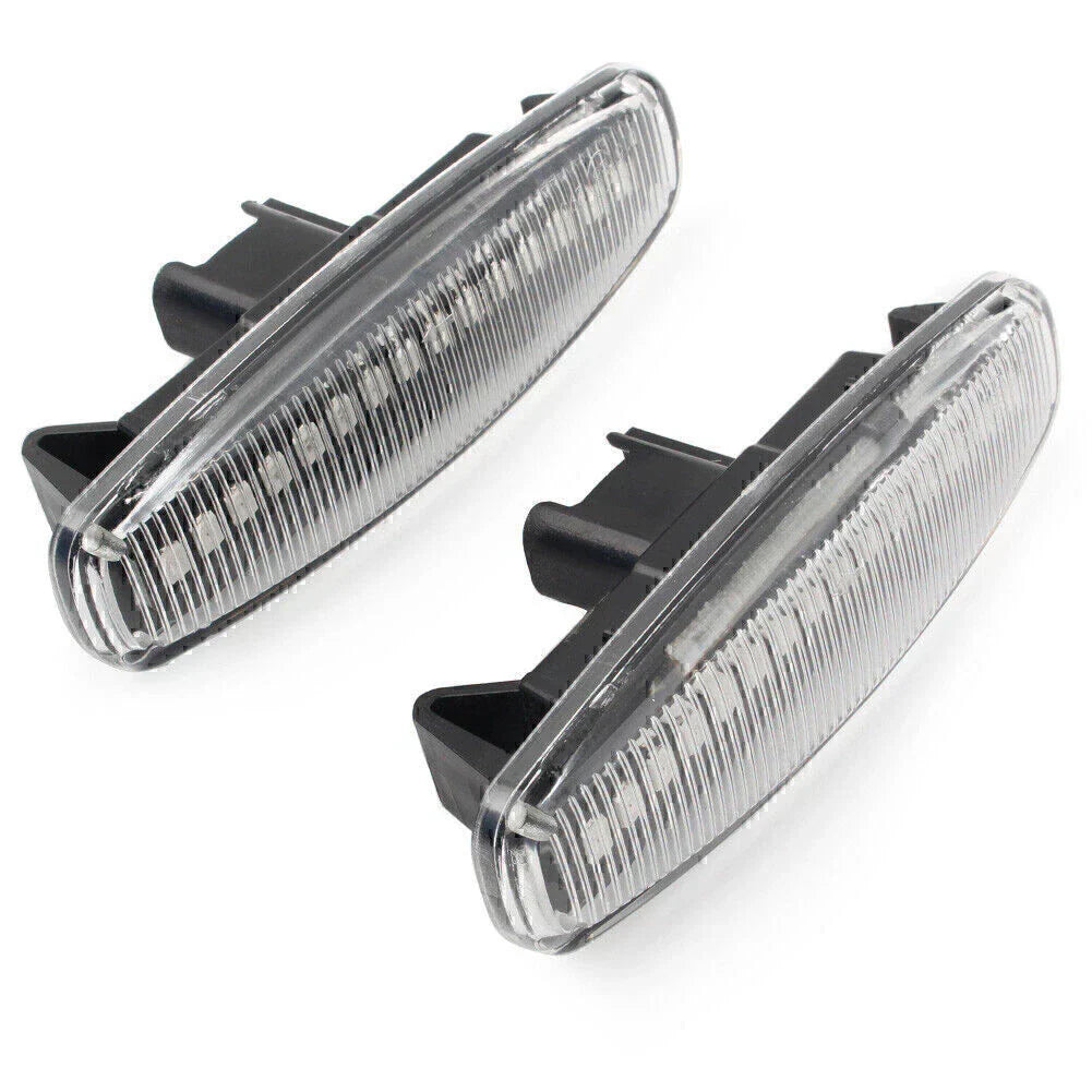 Clear LED Sequential Side Marker Lights for Infiniti EX25 M35 Q60 Q70 QX50 (2008-2020)