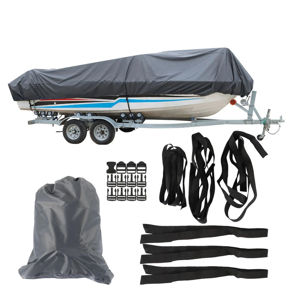 Waterproof V-Hull Boat Cover for Fishing Ski Bass Runabouts