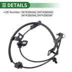 ABS Wheel Speed Sensor No. 04743869AC/04743869AD for Dodge Journey (2009–2020)