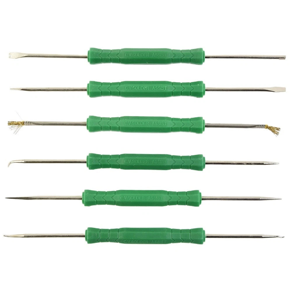 6X Welding Tool Set - Awl, Brush, Carbon Steel Fork Hook