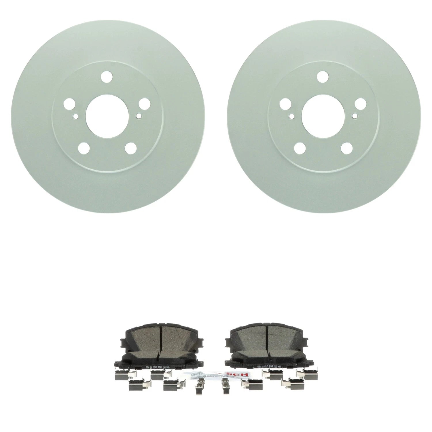 Bosch Front Quietcast Rotors & Blue Ceramic Disc Brake Pad Kit for Lexus CT200h (2011–2017)