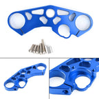 Lowering Triple Tree Front Upper Top Clamp for Suzuki GSXR 600 750 1000 (2001–2023) Blue T9