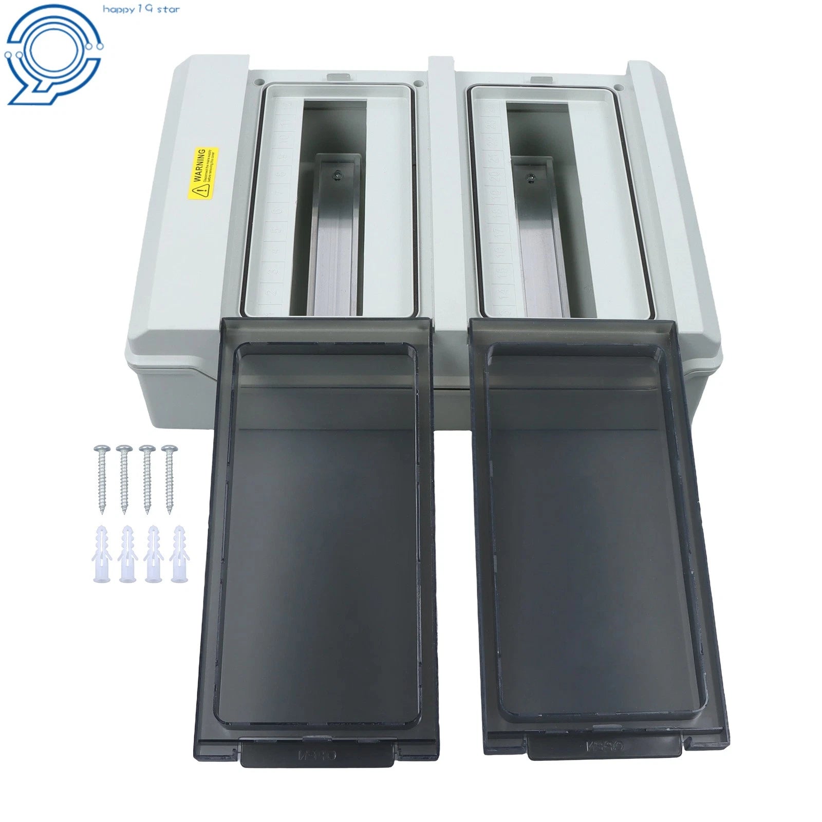 24 Way Distribution Box with Bus Bars & DIN Rail for MCB Circuit Breaker Panel