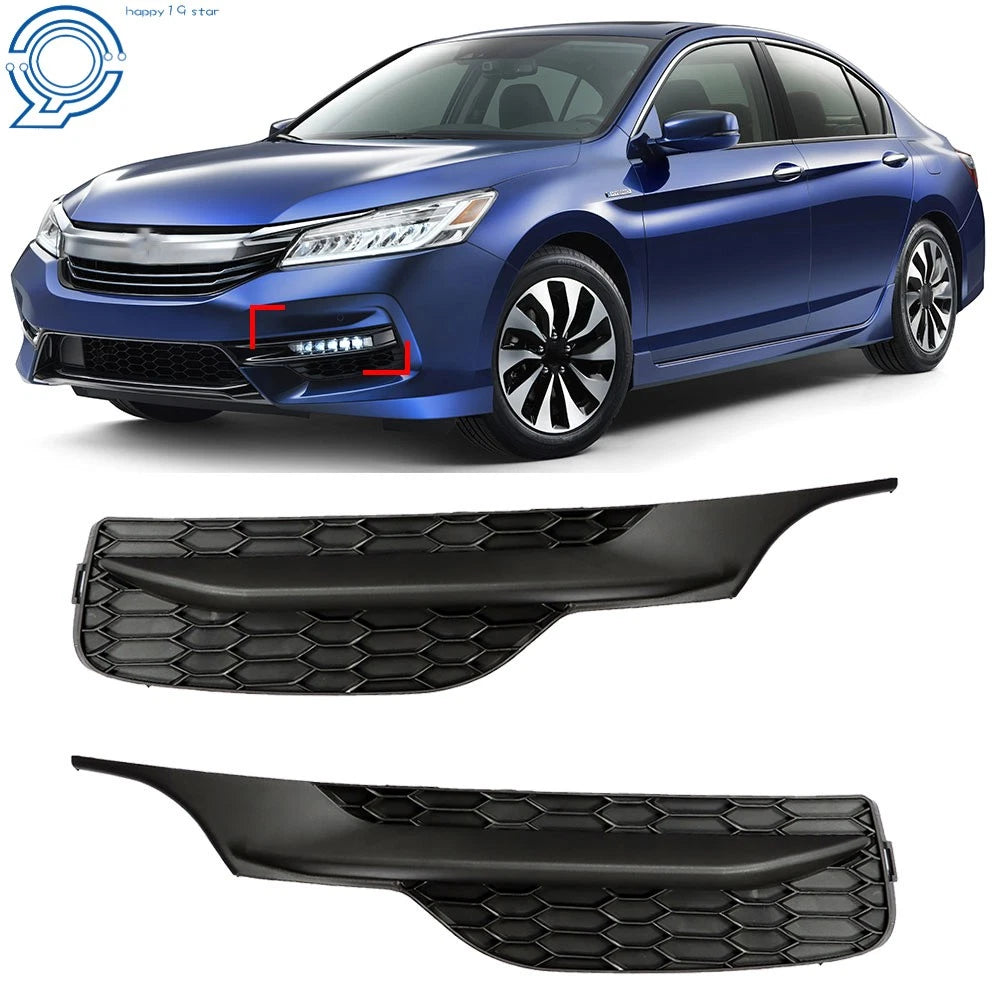 Fog Light Lamp Cover Bezel for Honda Accord (2016–2017) Driver + Passenger Side
