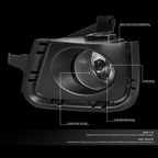 Clear Lens Front Bumper Fog Lights for Toyota Prius C (2012–2014)