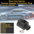 2 Pin Horn Fuel Injector Connector Plug for Volkswagen Golf 