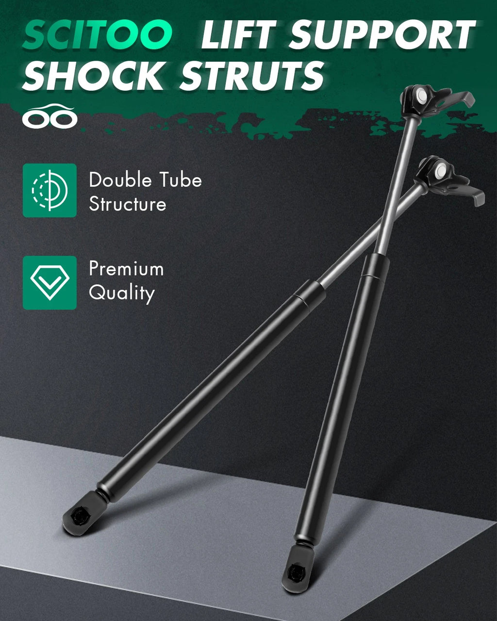 2X Front Hood Lift Supports Struts Gas Springs for Lexus ES300 (1997–2001)