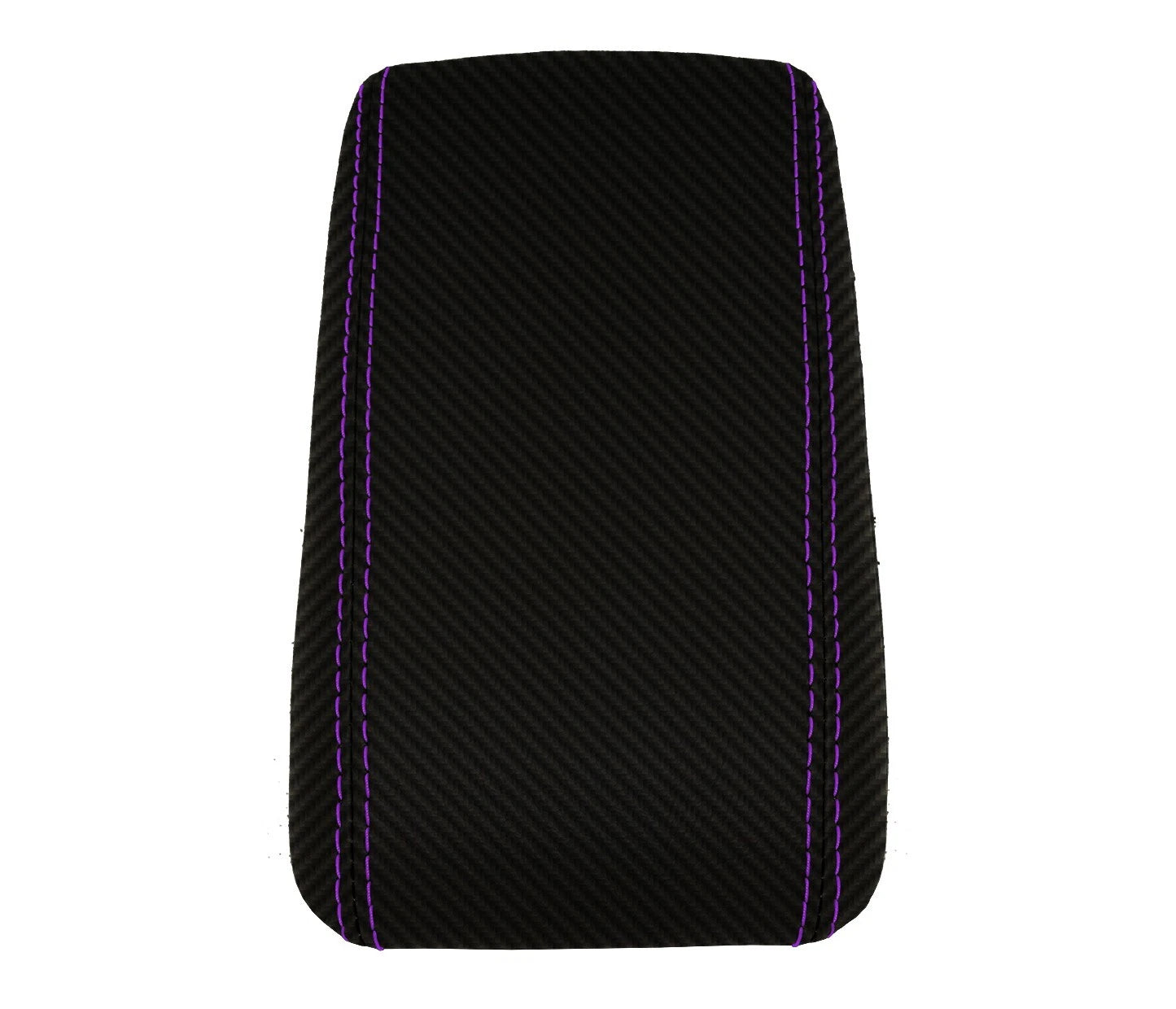 Console Lid Armrest Cover for Scion TC (2005–2010) - PVC Carbon, Purple Stitch