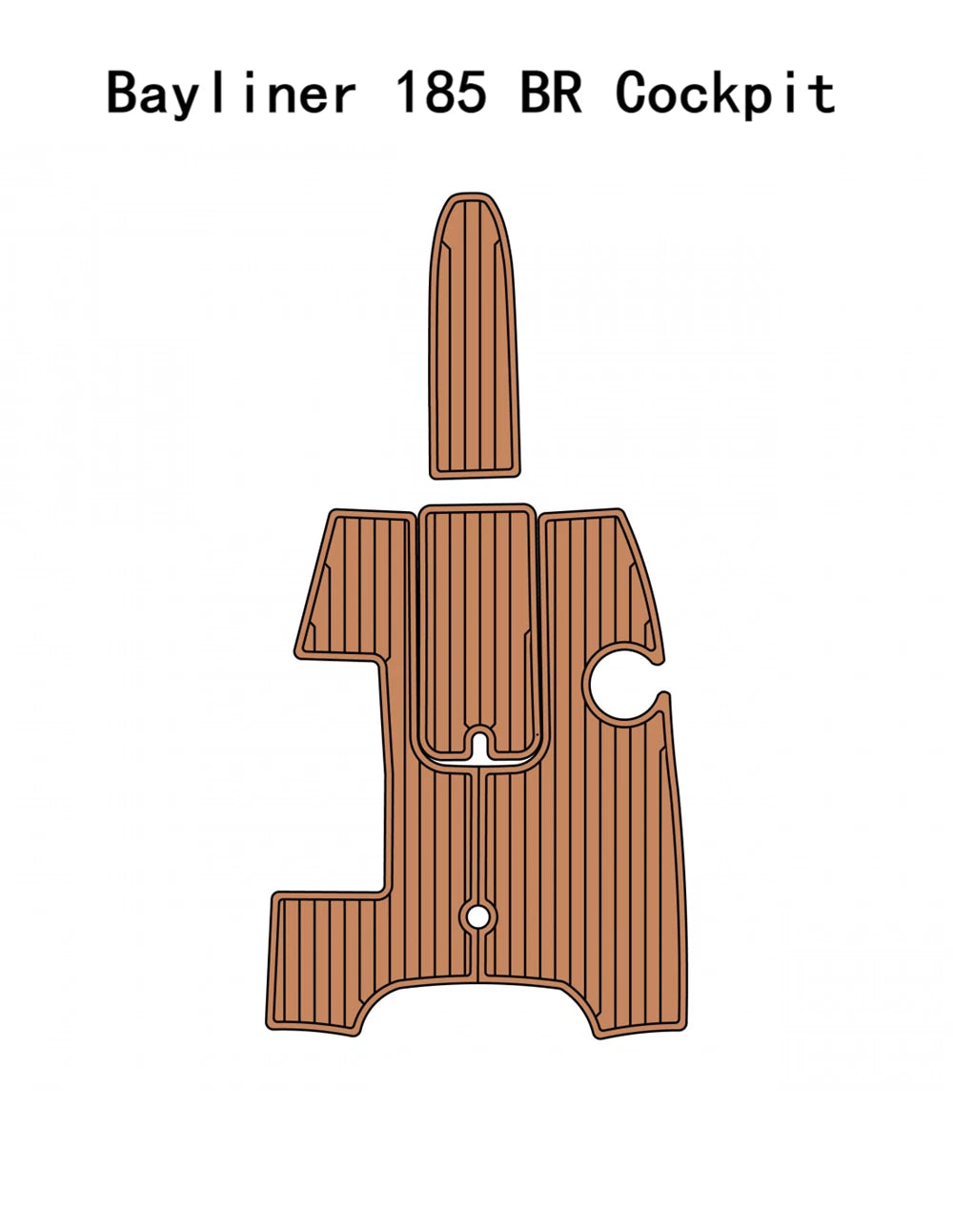 EVA Foam Teak Decking Flooring Pads Mat for Bayliner 185 BR (2006)