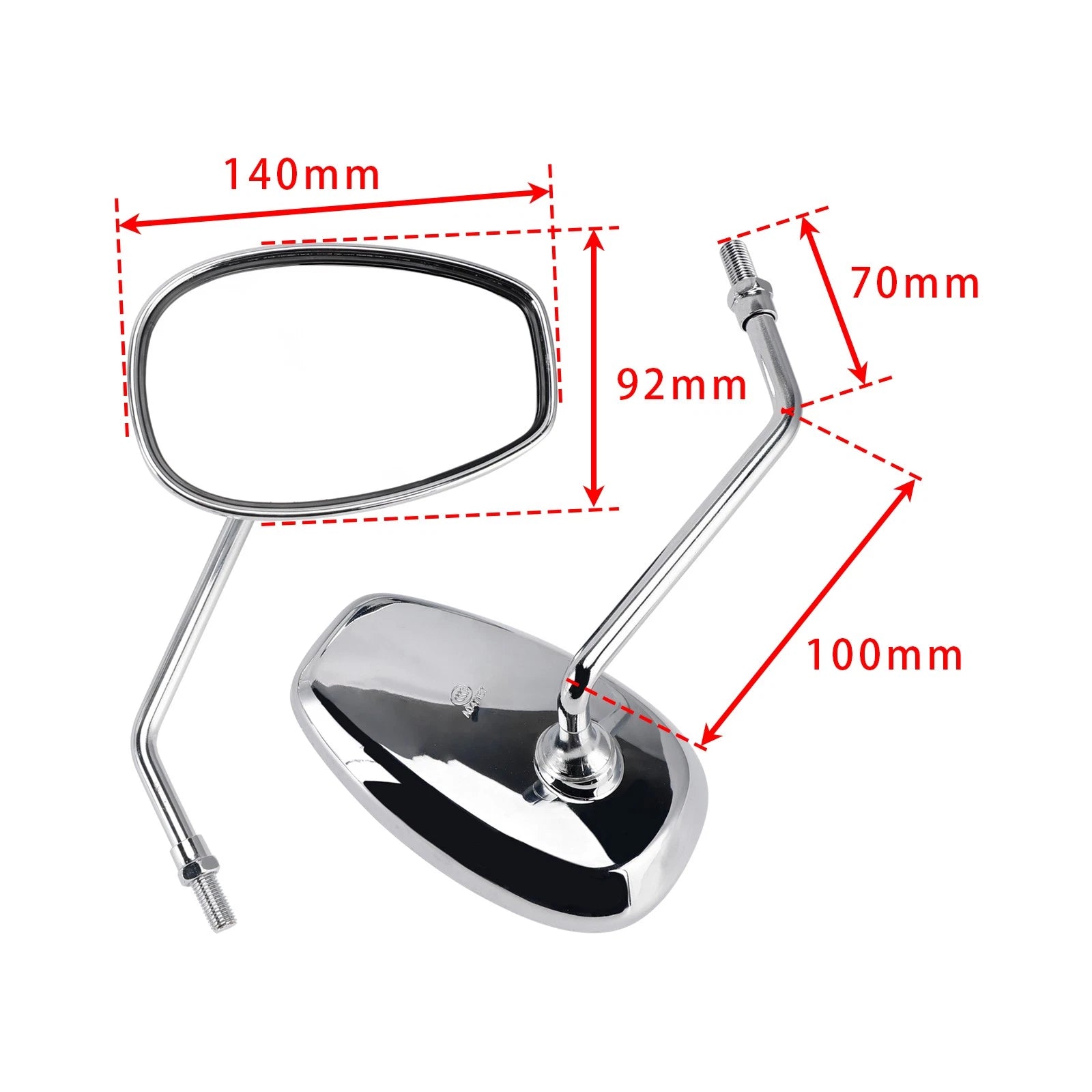 Pair of Mirrors for Suzuki Inazuma Intruder Gladius Boulevard 400 (2010–2023)