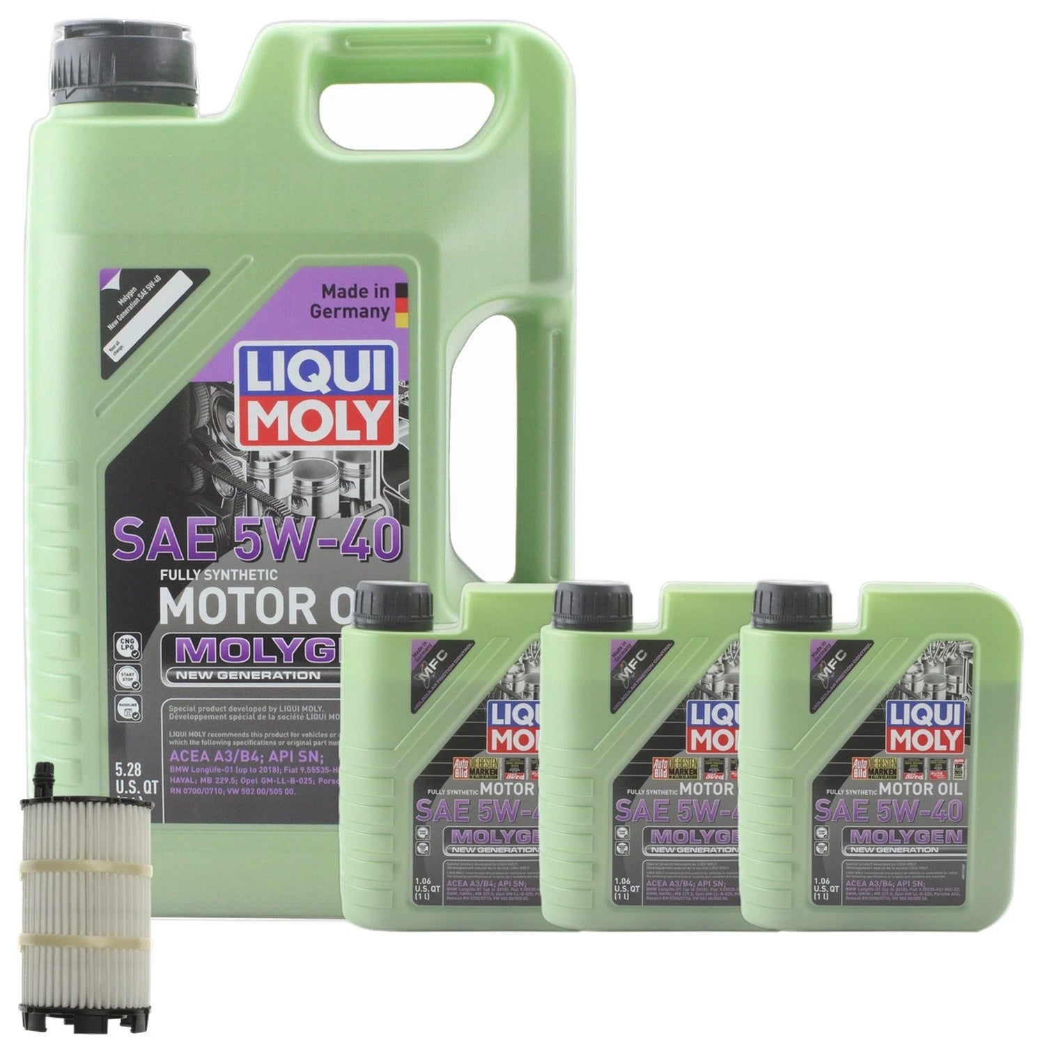 Liqui Moly Molygen 5W-40 Engine Oil Change Kit for Audi A8 Quattro (1995–2022)