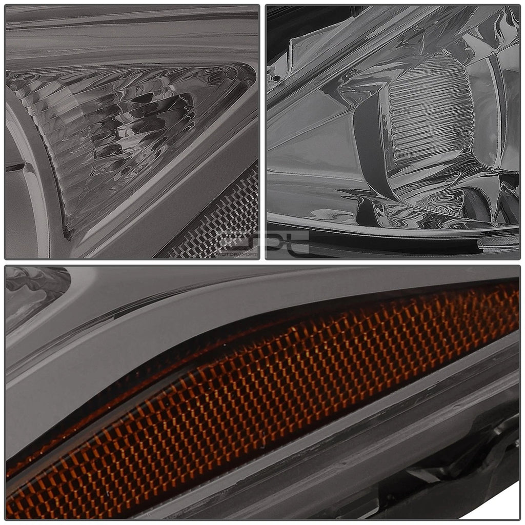 Pair of Smoked Housing Amber Corner Projector Headlights for Mazda 3 (2014–2016)