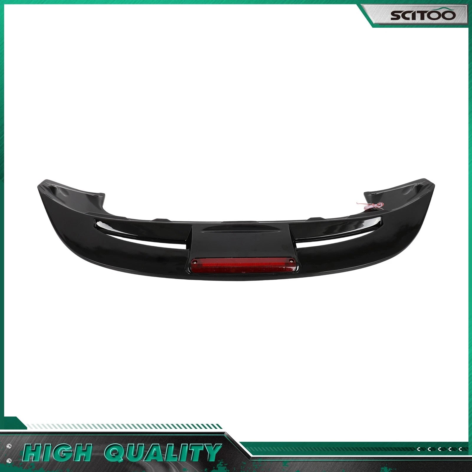 Roof Spoiler for Ford Fiesta Hatchback (2008–2019) Painted Black w/ Light