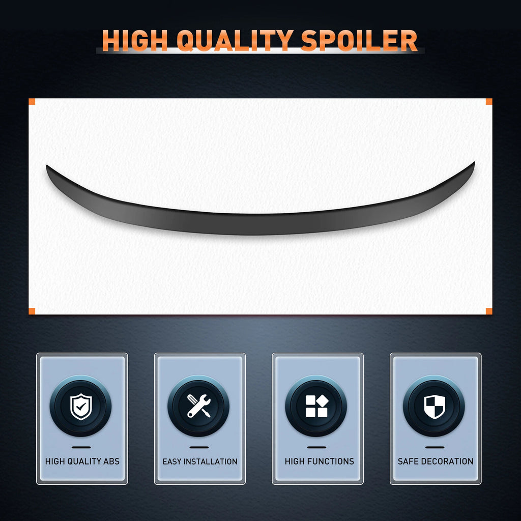 Matte Black Wing Spoiler for Toyota Corolla Sedan (2014–2019)
