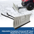 Snow Plow Blade Universal Kit 48" for Honda Kawasaki Polaris ATV (Universal)