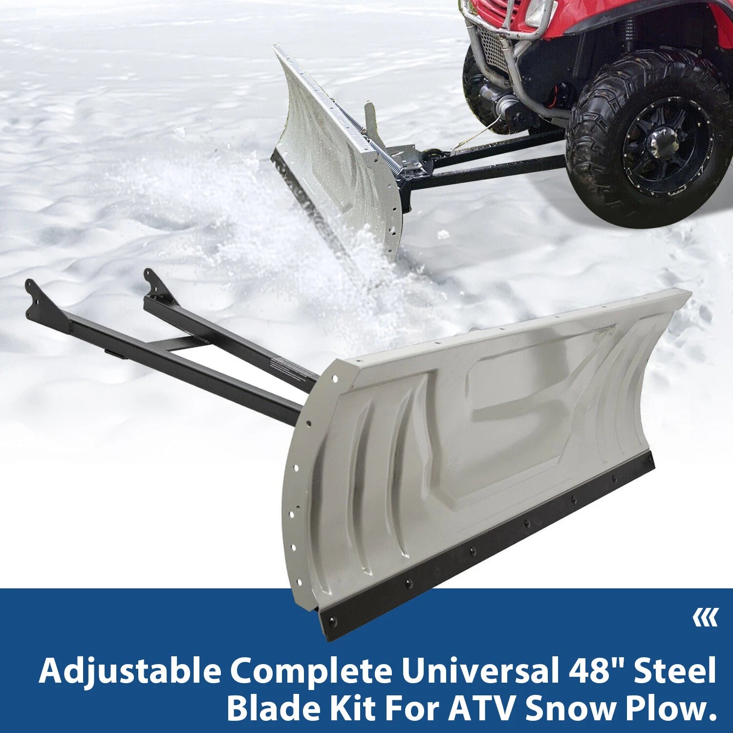 Snow Plow Blade Universal Kit 48" for Honda Kawasaki Polaris ATV (Universal)