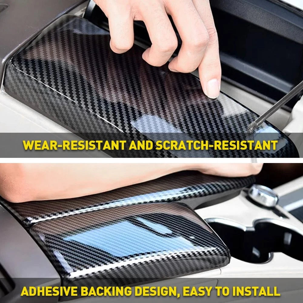 Carbon Fiber Armrest Trim Cover for Mercedes E-Class E63 AMG (2010–2015)