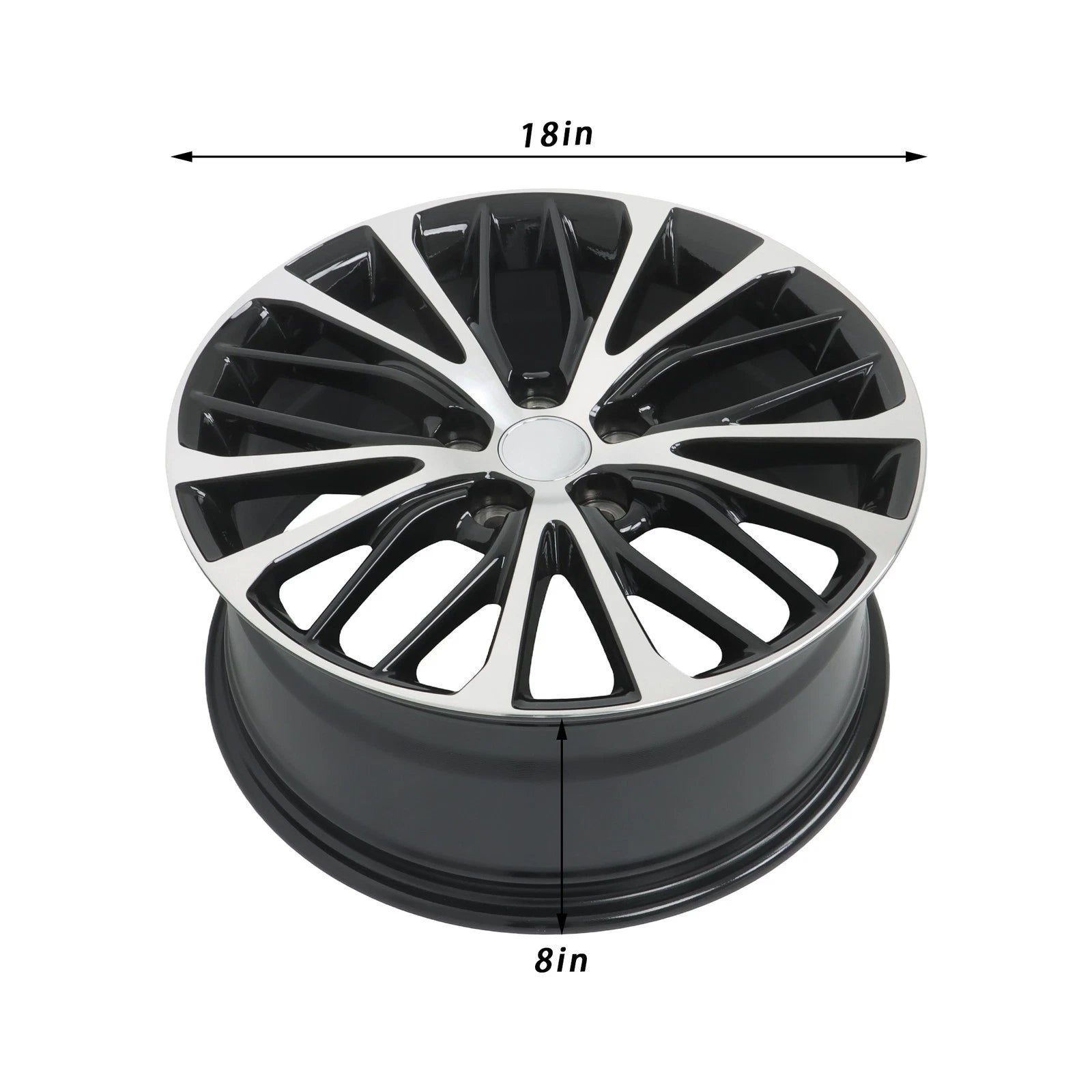 18" x 8" Machined Black Wheel Rim for Toyota Camry (2018–2023)