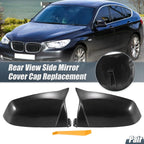 Rearview Mirror Cover Cap Black CF for BMW 5/6/7 Series F01 F02