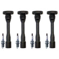 Set of 4 NGK Laser Iridium Spark Plugs & Denso Coil Boots for Stratus 2.4L L4 (2001–2005)