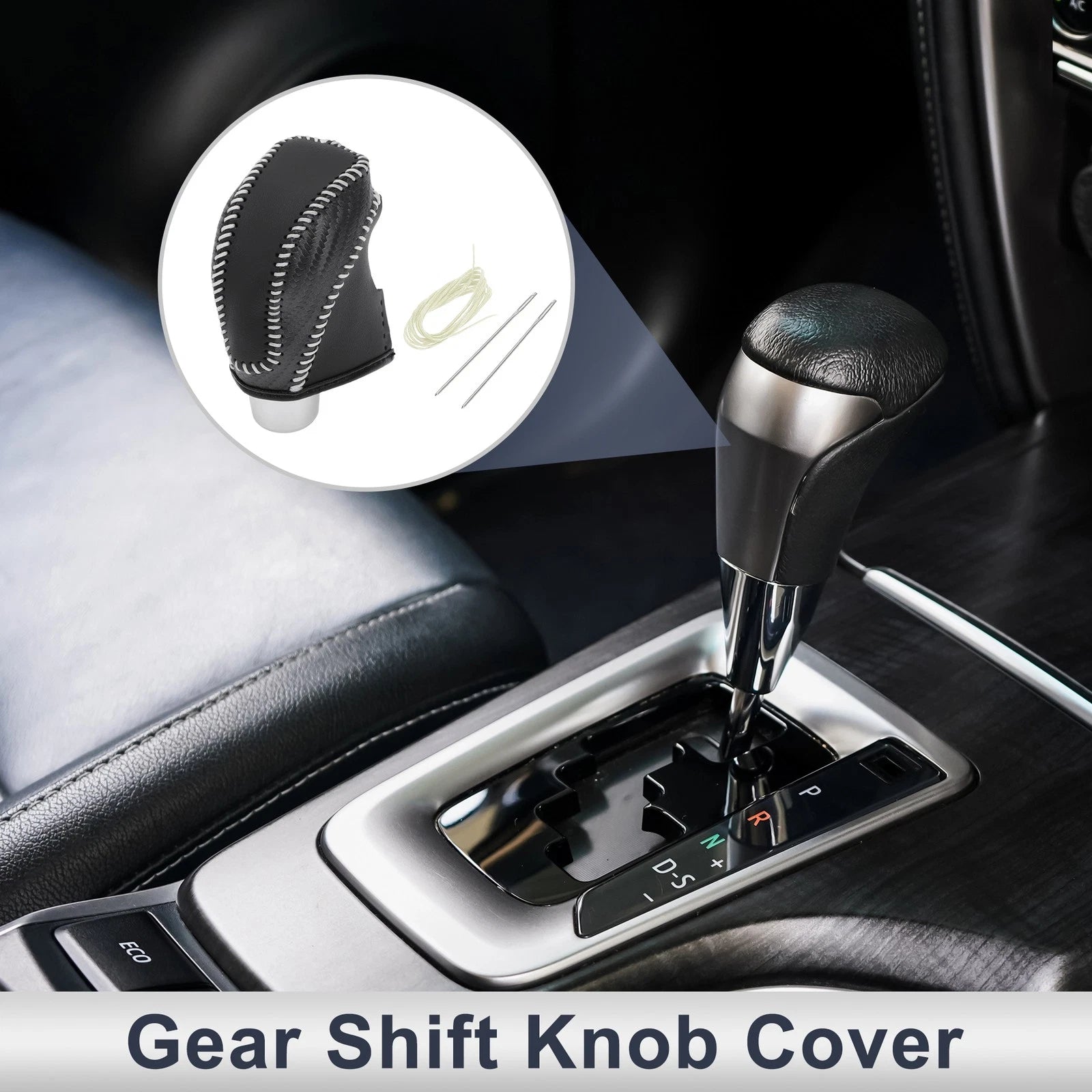 Gear Shift Knob Cover for Subaru Impreza (2017–2023) Black Carbon Fiber