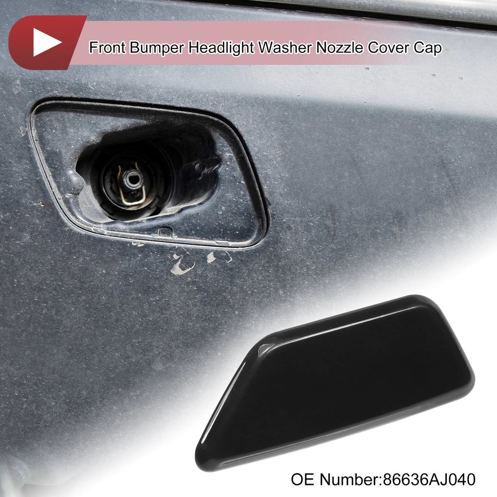 Front Left Washer Nozzle Cover Cap for Subaru Legacy (2010–2014) Black