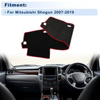 Dash Cover for Mitsubishi Shogun (2007–2019) Polyester Black Red Edge