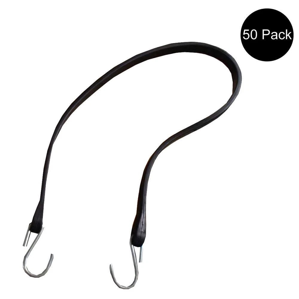 Set of 50 31" Natural Rubber Tarp Straps for Flatbed Trucks