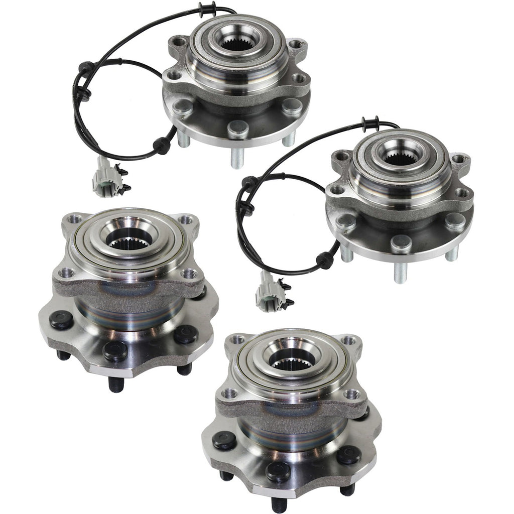 Wheel Hubs for Nissan Pathfinder (2005–2012) Front & Rear with Bearing & Sensor