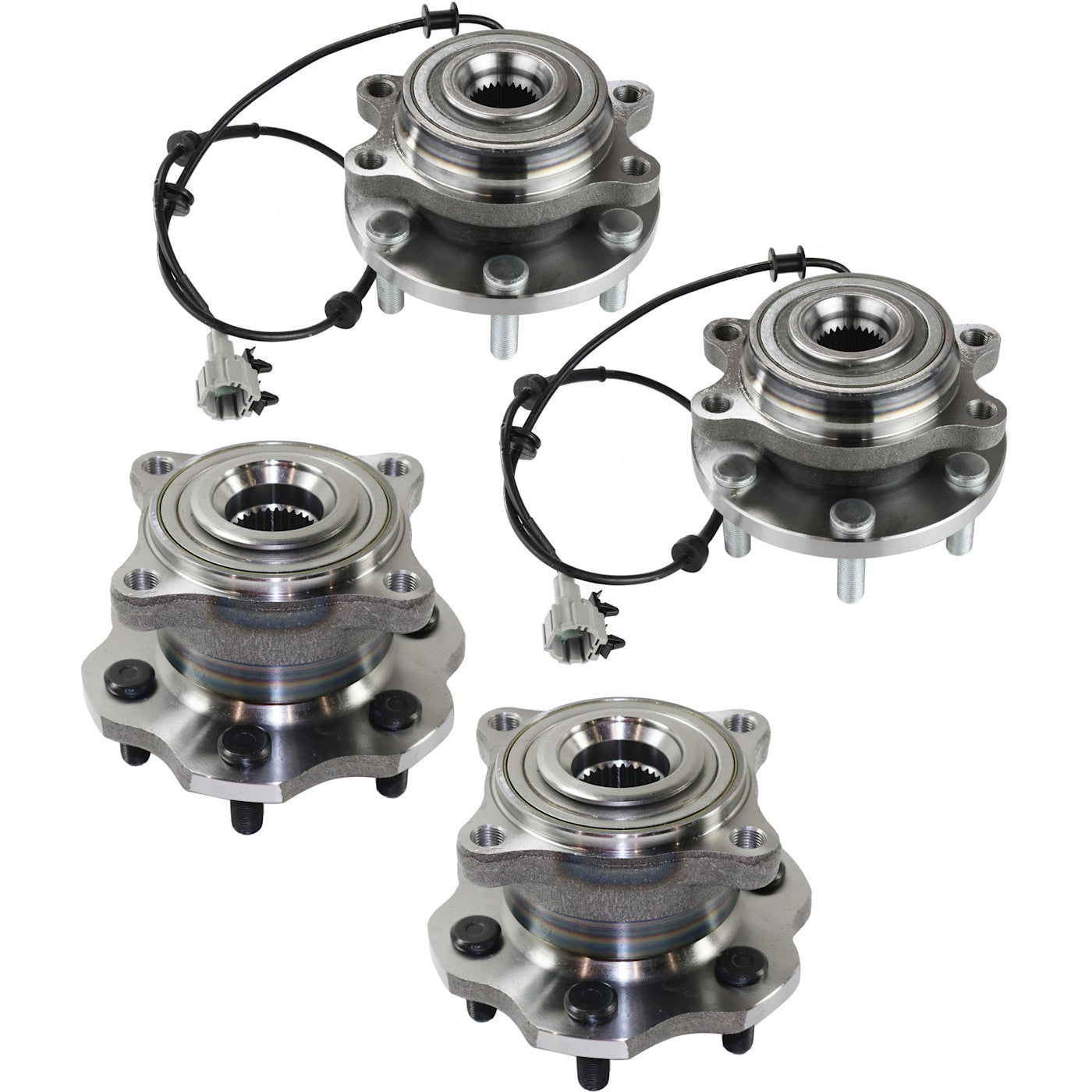 Wheel Hubs for Nissan Pathfinder (2005–2012) Front & Rear with Bearing & Sensor