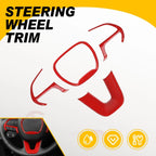 Steering Wheel Trim Cover for Dodge Challenger Charger Durango (2014–2023) Red