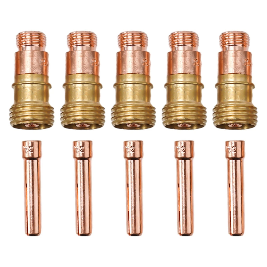 Welding Collet Kit Gas Lens for TIG 17 18 26 (17GL332, 10N24S, 3/32)