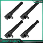 Set of 4 Ignition Coils for Fiat 500 (2009–2011) & Punto (2007–2008) L4 1.4L